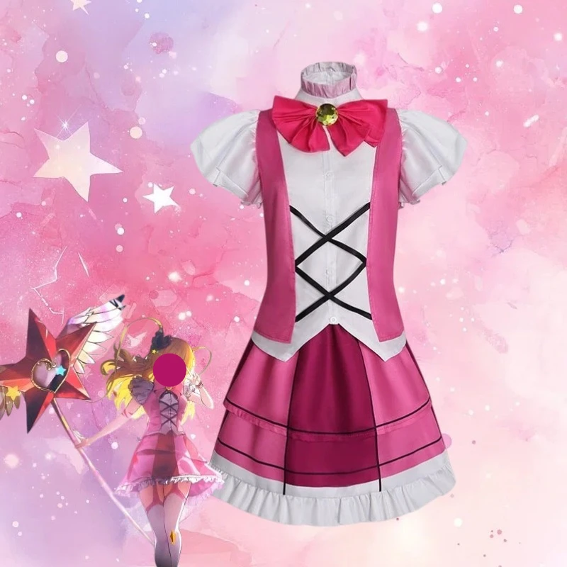 

Game Don Quixote Costume Limbus Cosplay Pink Princess Lolita Dress Magical Girl Cute Dresses Role Play Outfit for Women