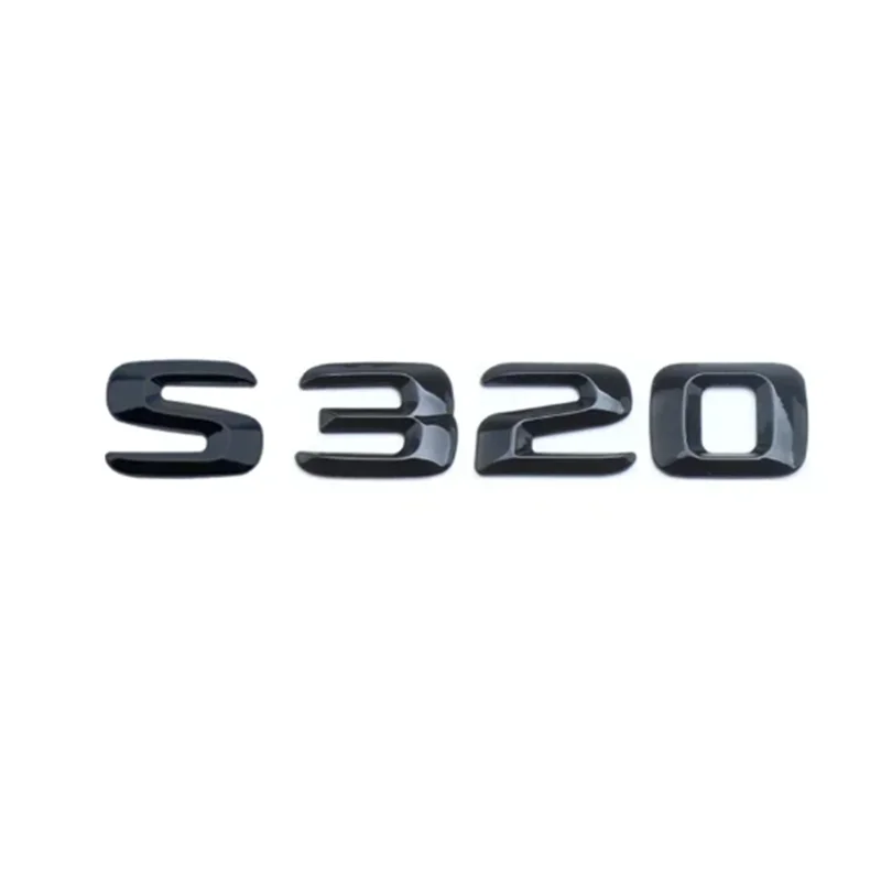 2015 ABS Black Letters Car Trunk Badge S320 S350 S400 S450 S500 S600 4MATIC Emblem Logo For Mercedes W223 W222 Auto Accessories