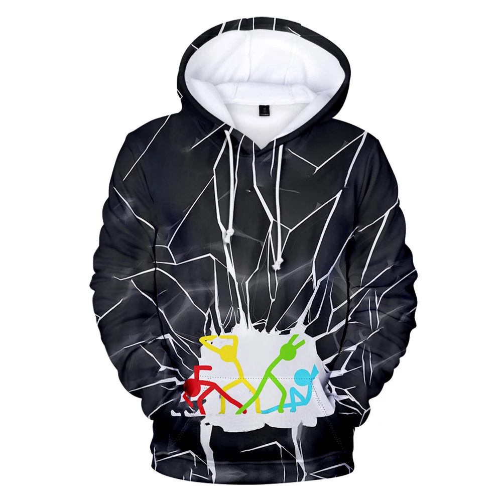 Alan Becker-Sudadera con capucha de dibujos animados para hombre y mujer, ropa divertida con estampado gráfico 3D, estilo Harajuku informal