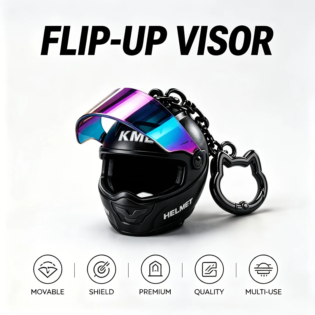 Motorrad-Schlüsselanhänger, Schlüsselring, Taschenanhänger, Autoschlüsselanhänger, Geschenk für Motorradfahrer, Zubehör-Set für Männer und Frauen Biker – Detail 3