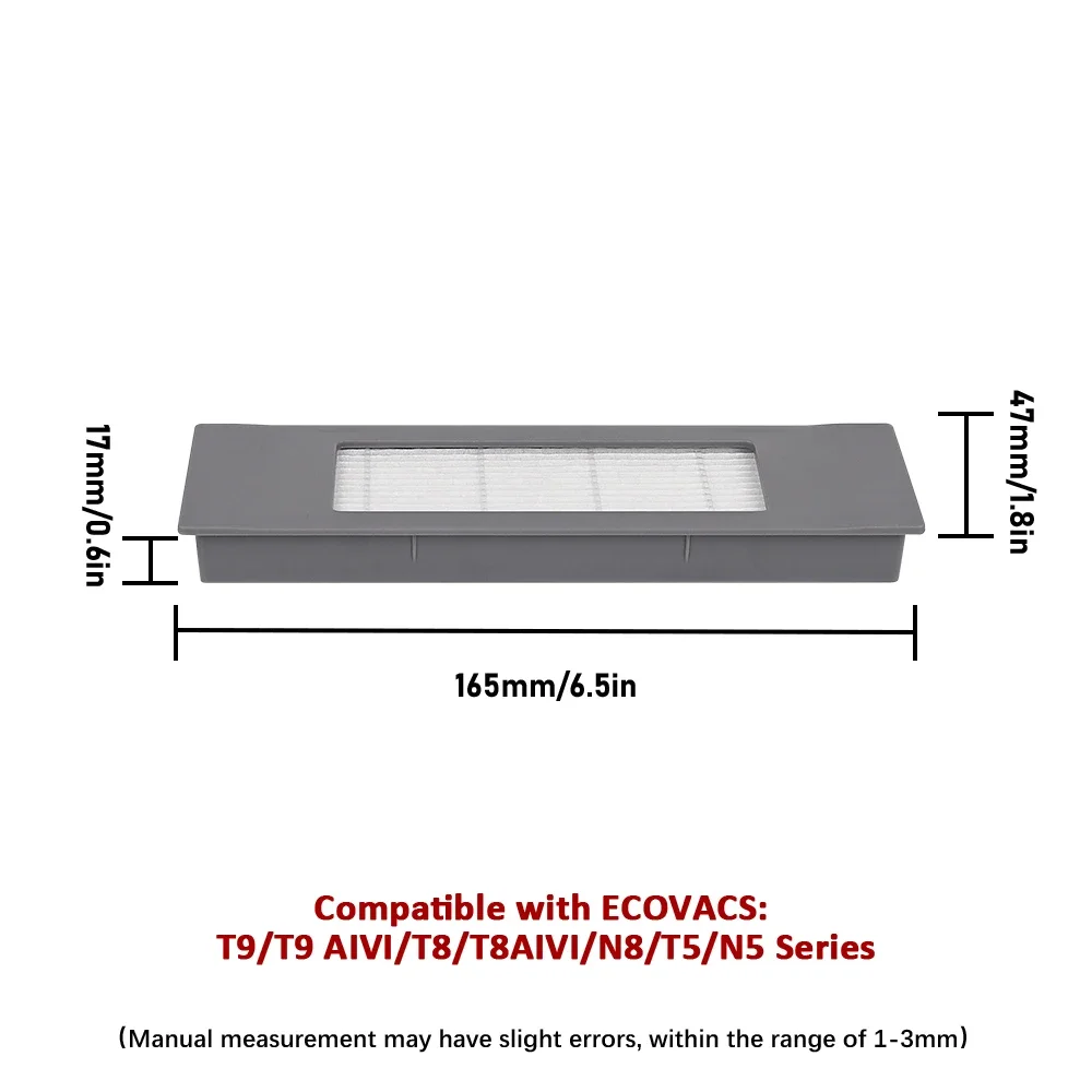 Vacuum Cleaner Spare Parts for ECOVACS Deebot OZMO T8/T8 Max/T8 AIVI/T9+/N8 Pro/N10 Plus Main Brush HEPA Filter Dust Bag