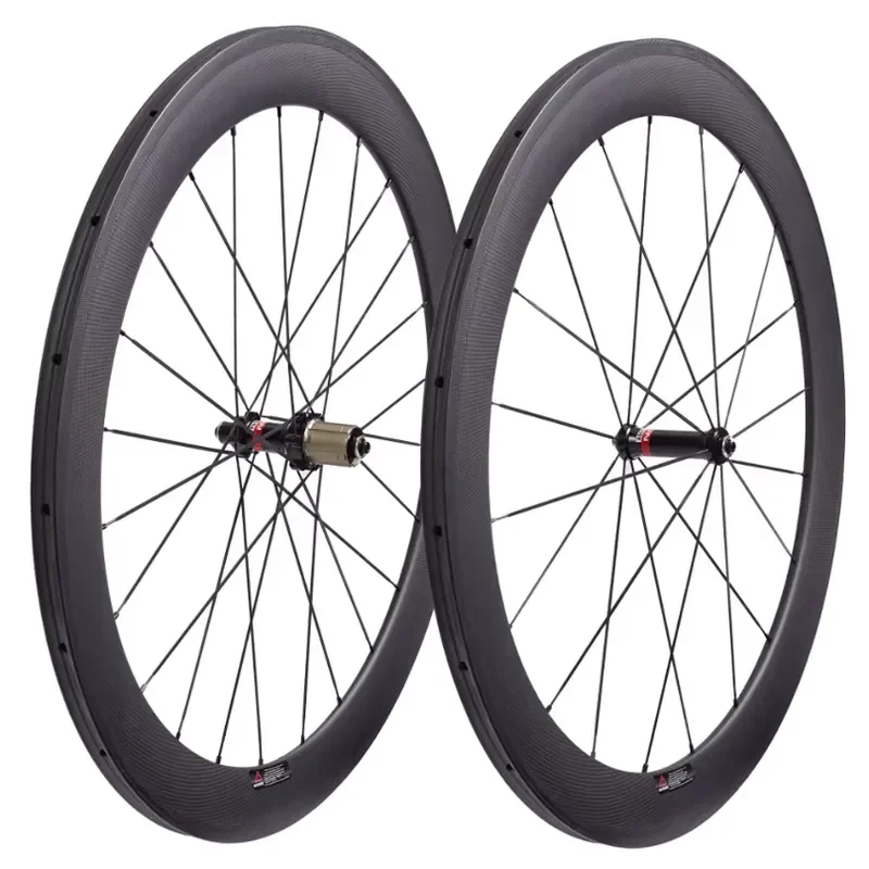 700C Carbon Road Bike Wheelset 23mm Wide Clincher Rim Brake 38/50/60/88mm Deep Tubular Compatible Hub Replacement Parts