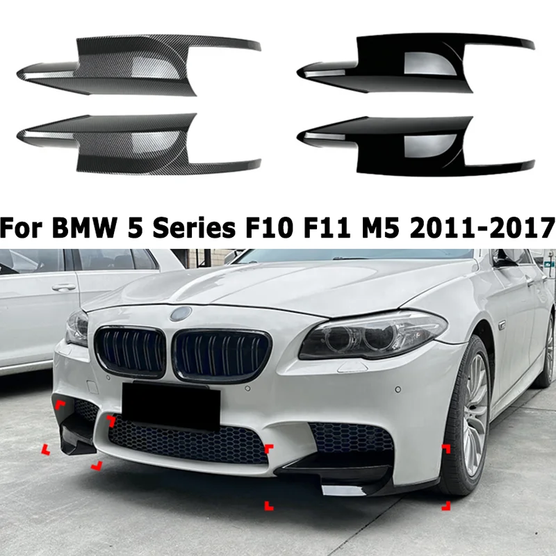 Front Bumper Wrap Corner Splitter Protector For BMW 5 Series F10 F11 M5 2011-2017 Diffuser Lip Exterior Tuning Accessories Style