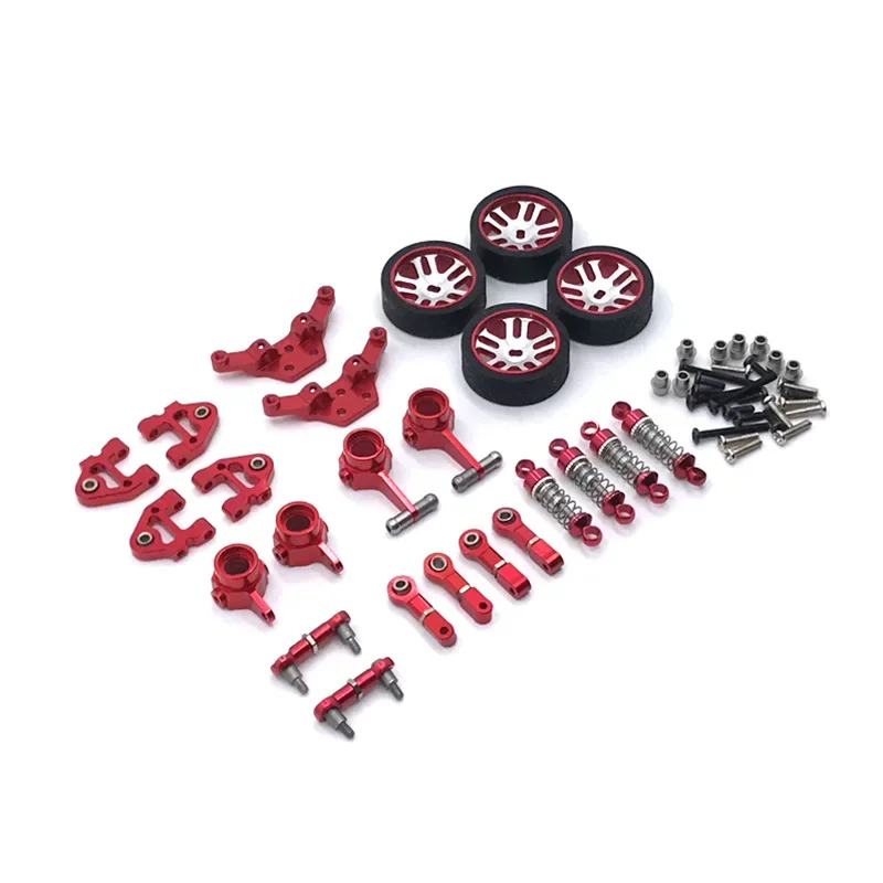 

RC Parts Upgrade Steering Knuckles Kit Tires Steering Link Rod Shock Absorber Spare Parts for WLtoys 1/28 284131 K979 K989 K999