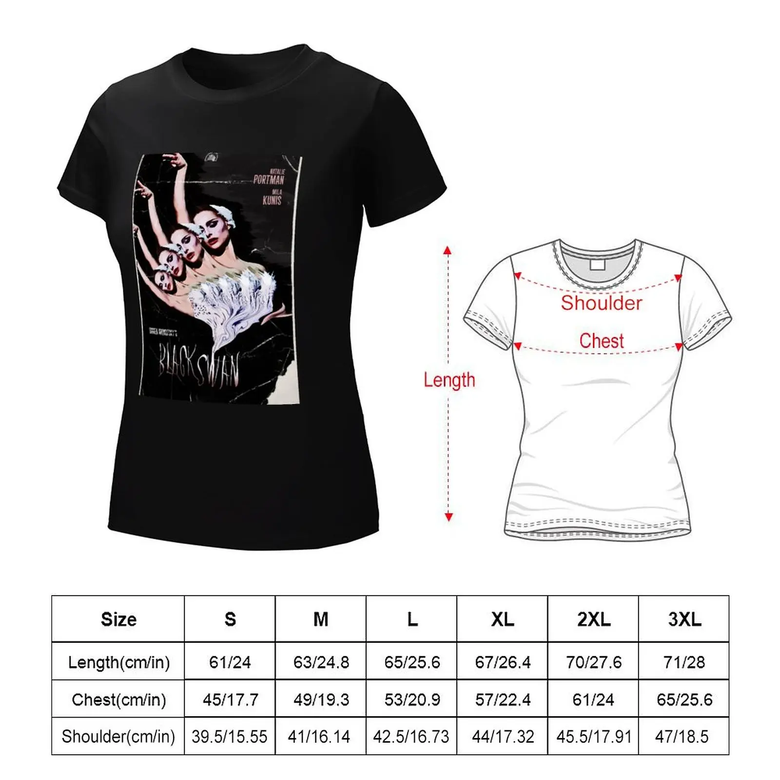 Black Swan Vintage Movie Poster T-shirt summer clothes tops woman t shirt