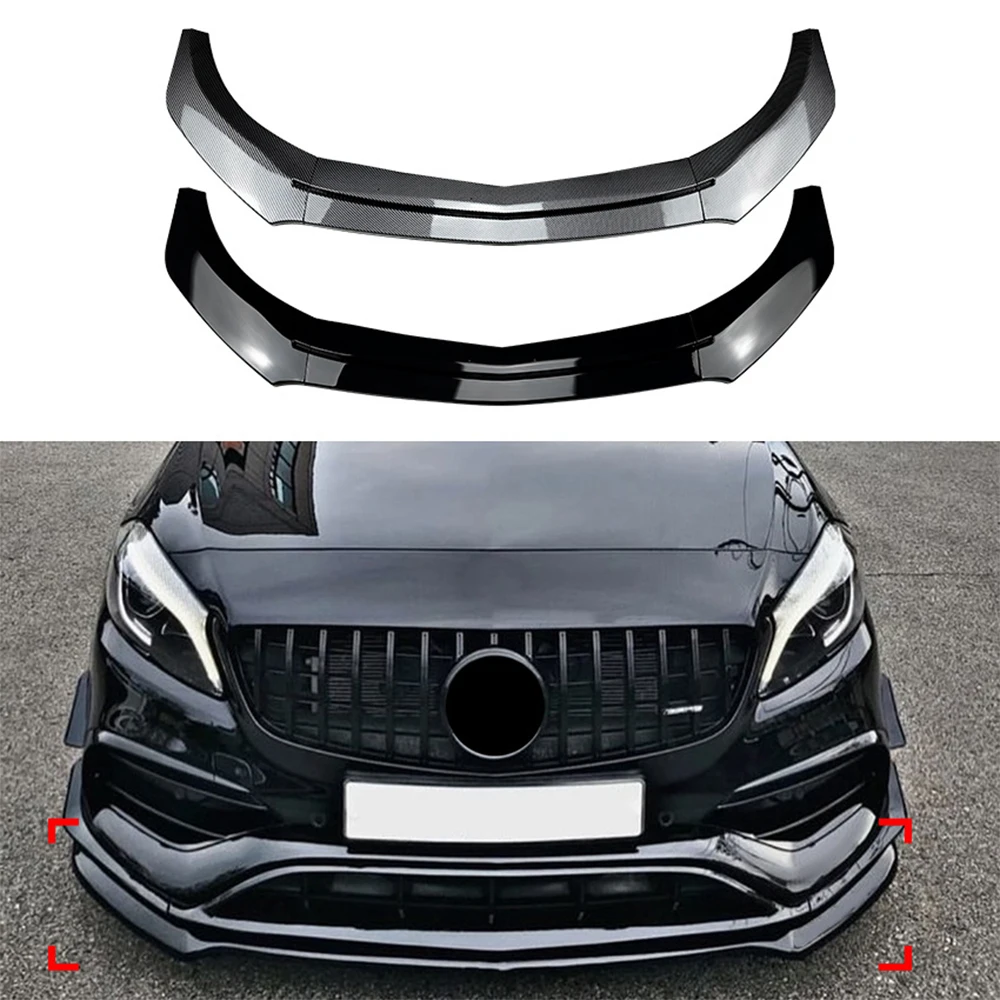 

Для Mercedes Benz A Class W176 A200 A260 A45 AMG 2013-2018, передний бампер, спойлер, отделка губ, передний бампер, комплект для модификации кузова