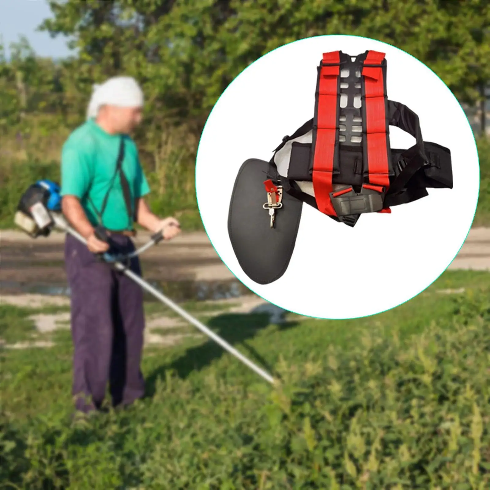 

Trimmer Harness Labor Saving Brushcutters Strimmer Quick Release Garden Easily Connected Mower Shoulder Straps Trimmer Strap