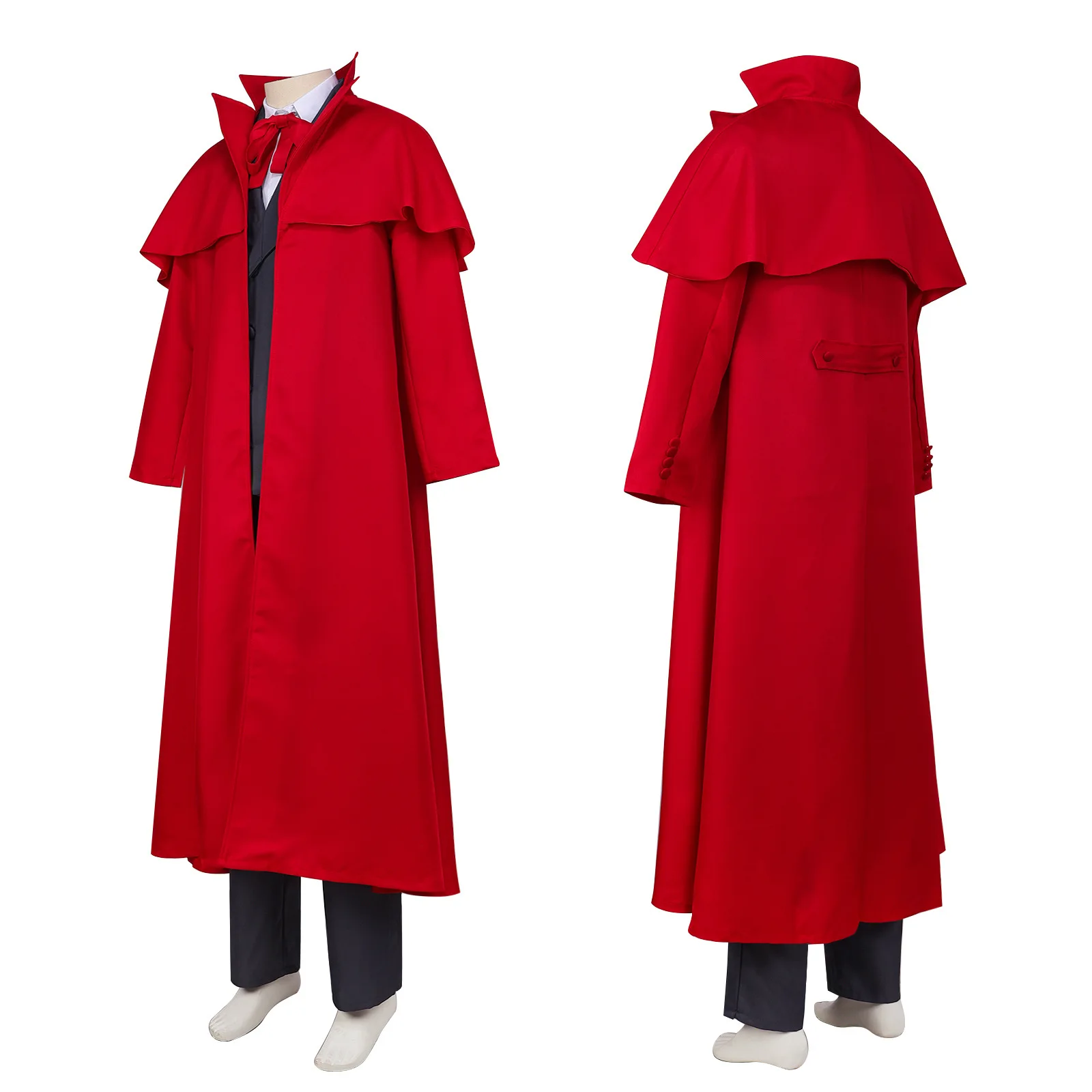 Anime Comic Hellsing Alucard Cosplay Costume Red Trench Alucard Van Cosplay Vampire Hat Costume Halloween Carnival Men Suit