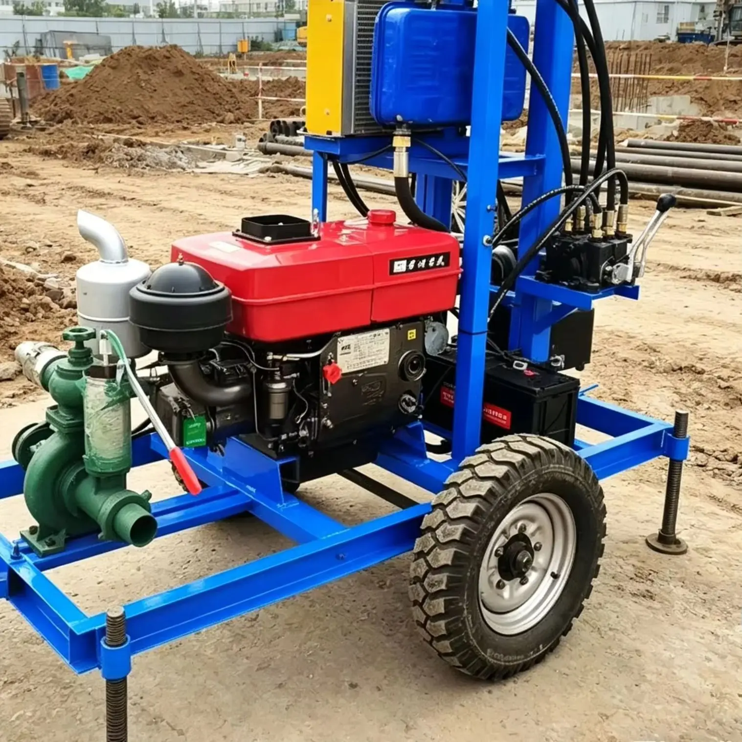 

Customized 130-260m All-Terrain Crawler Water Well Drilling Rig Multifunctional Hydraulic Portable Drilling Machine