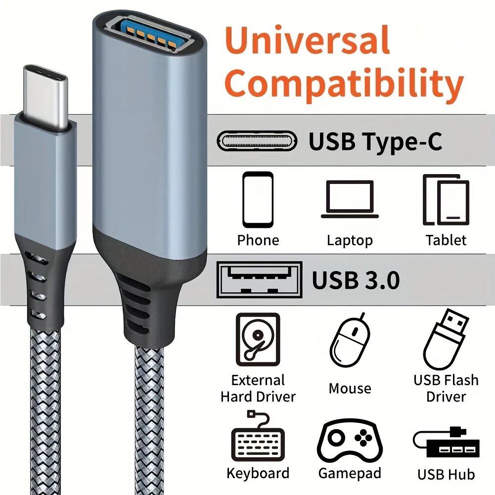 محول USB C إلى USB 3 0 USB C OTG محول 10Gbps USB نوع C إلى USB محول USB C إلى USB كابل OTG أنثى لجهاز MacBook Pro iPad #5