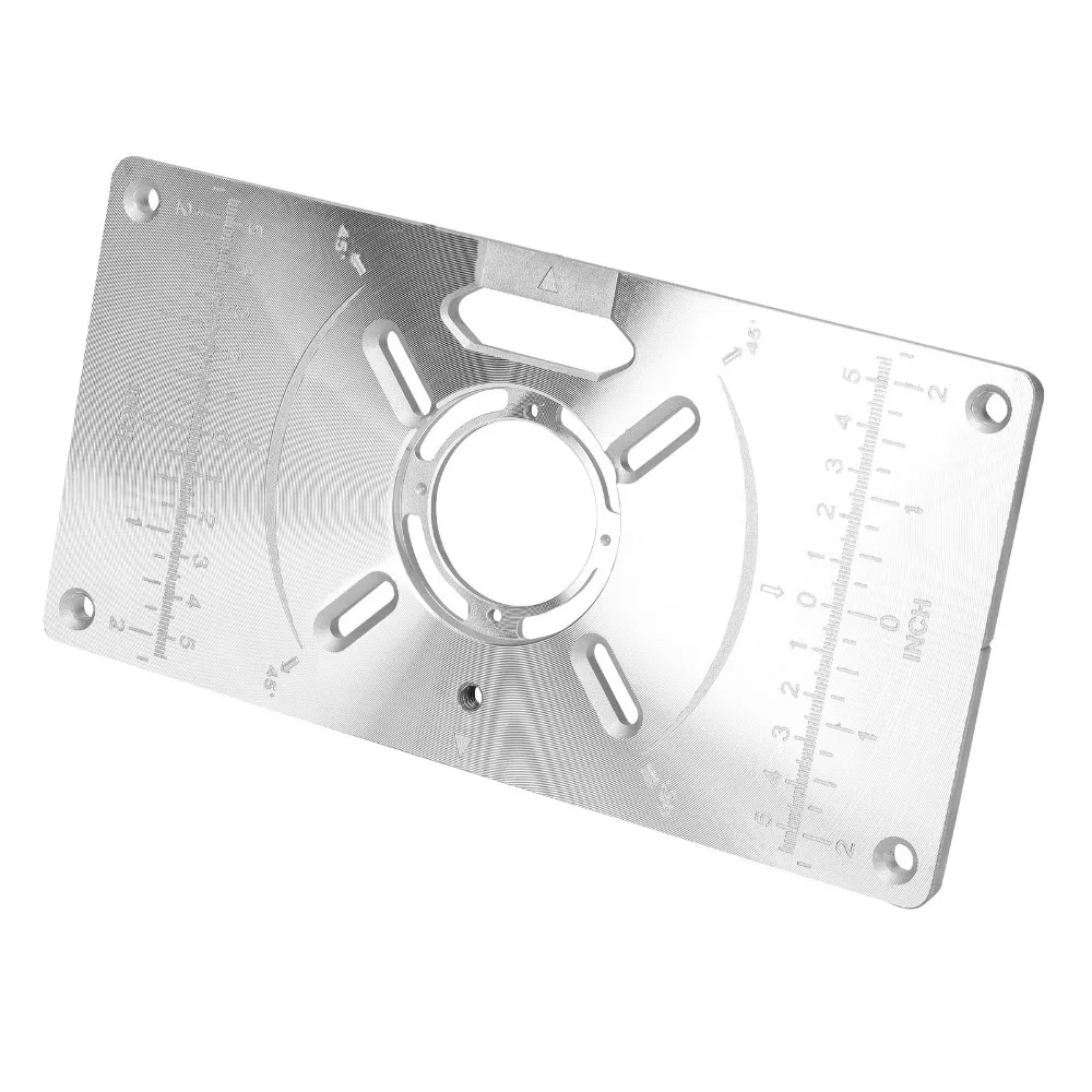 Aluminum Alloy Router Table Insert Plate 4 Router Insert Rings Trimming Machine Flip Board