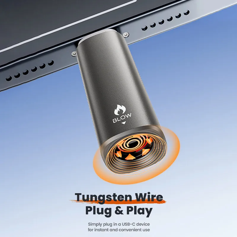 ولاعة سجائر صغيرة من Apple Type-c ولاعة محمولة سلك التنغستن تهب السلامة توفير الطاقة للاستخدام في الهواء الطلق للسفر في الهواء الطلق