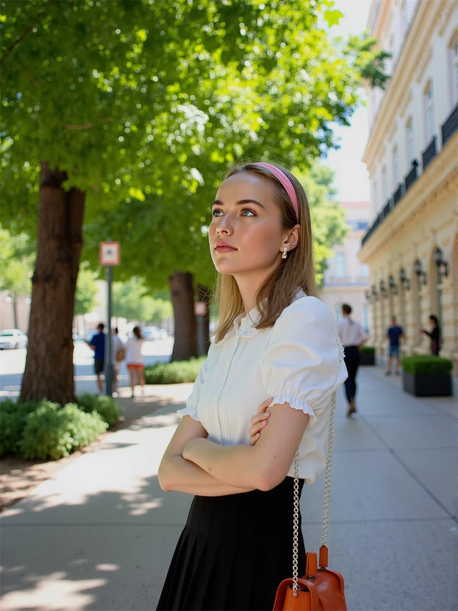 

Белые женские рубашки для женщин с пышными рукавами и принтом в горошек на пуговицах спереди, милые, в консервативном стиле для колледжа, милые простые базовые женские топы