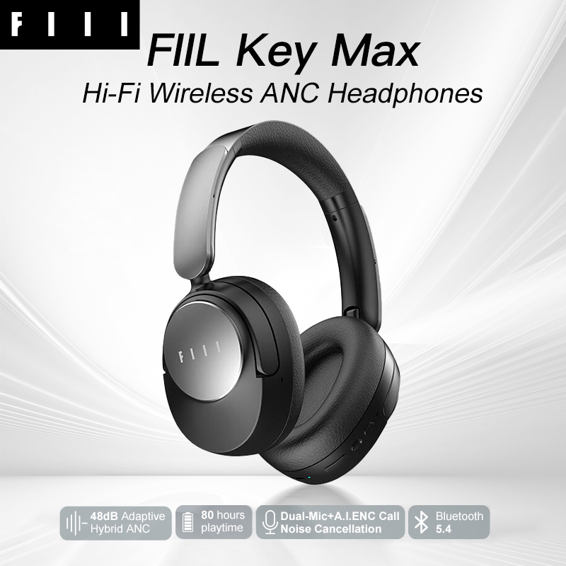  FIlL Key Max Hl-FI Wireless ANC Headphones Multipoint Connection 48dB Active Noise Cancellation Headphones-Chinese Version 