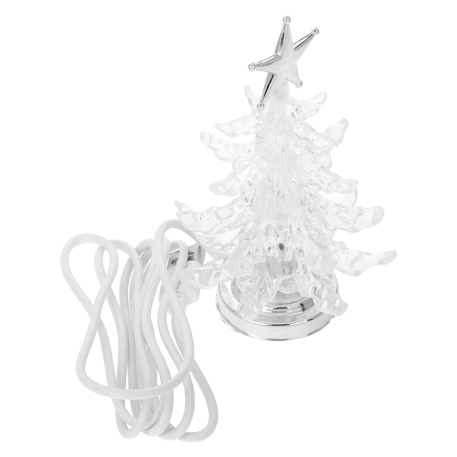 Night Lights Baby beside Bed Lamp Childrens Decorate Gift LED Christmas Silver USB Decorative