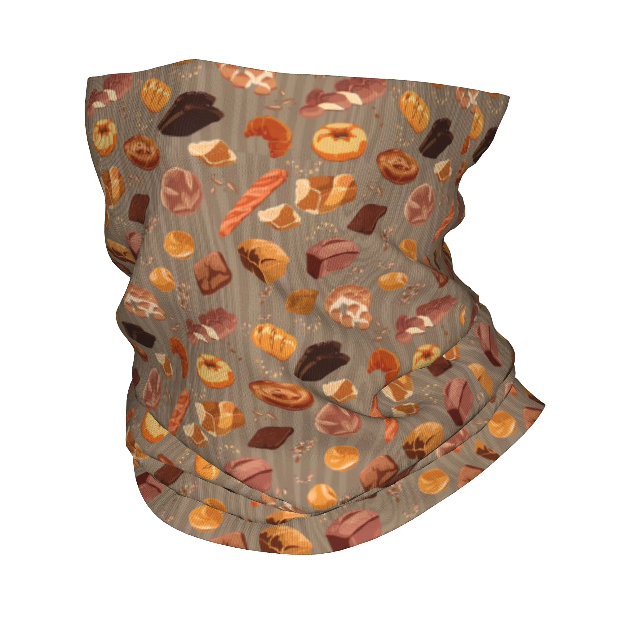 Vibrant And Fresh Bread Design Bandana Neck Gaiter Printed Mask Scarf Multifunction Headwear Riding For Men Women Adult