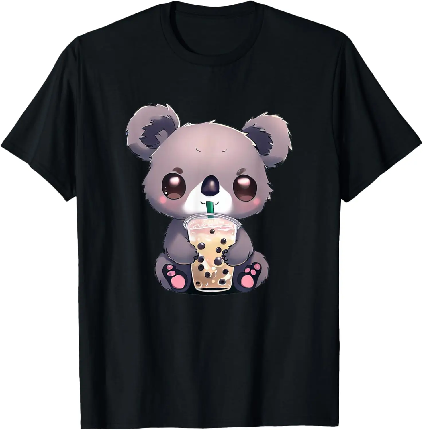 

Милый чай с молоком коалы Боба, забавная футболка для мальчиков и девочек