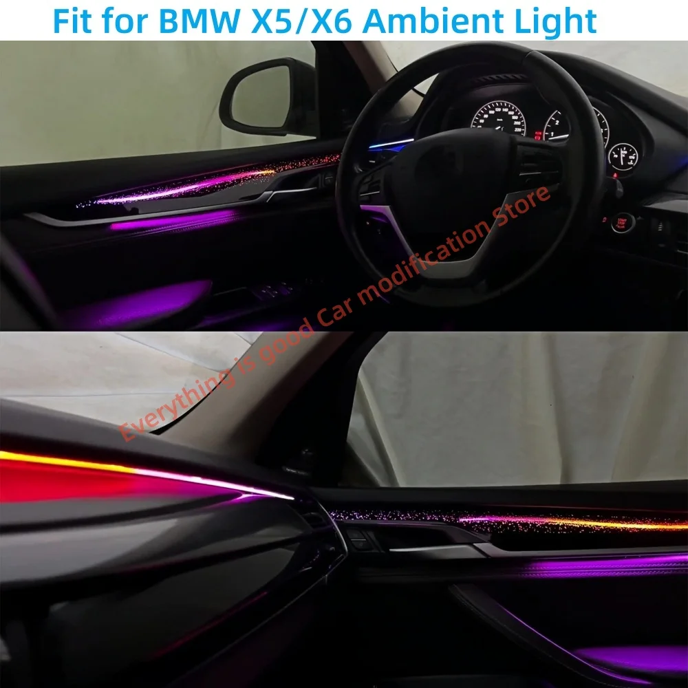 Fit for BMW X5 X6 F15 F16 Dynamic Atmosphere Light Automotive Interior lighting Upgrade footlights luminous alto cover plate new