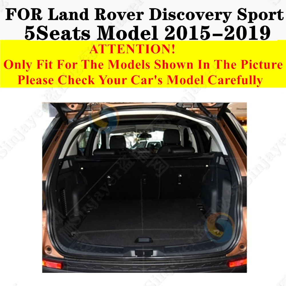 Car Trunk Mat For Land Rover Discovery Sport 5Seats 2015 2016 2017 2018 2019 Rear Cargo Liner Tail Boot Tray interior Carpet