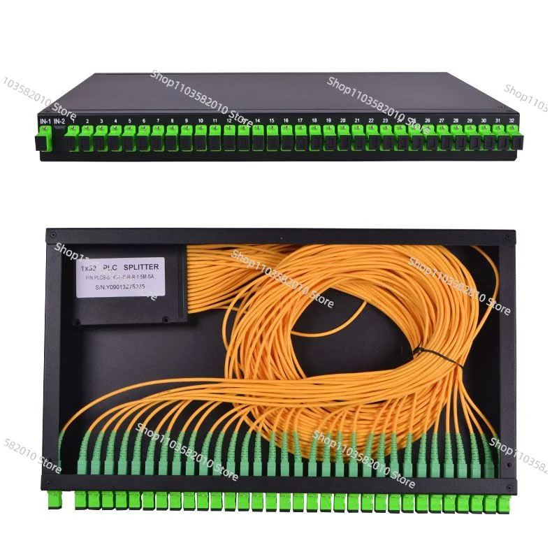 1*32 Rack Mount PLC Splitter Optical Splitter APC Rack Type for FTTH Passive Optical Network