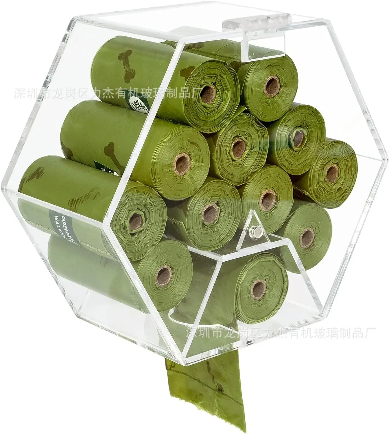 

Transparent pet dog feces bag dispenser acrylic dog garbage bag supplementary roll dispenser