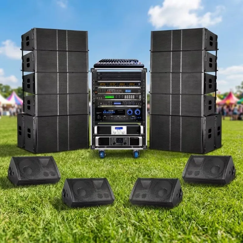 High Quality Dual 6.5 Inch Line Array Speaker Complete Professional Sound System Outdoor Sound System