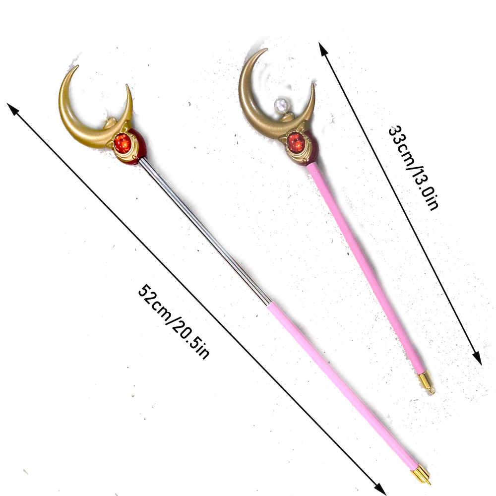 1pc Moon Zinc Alloy Adjustable Length Cosplay Magick Wand Gift Box Packaging