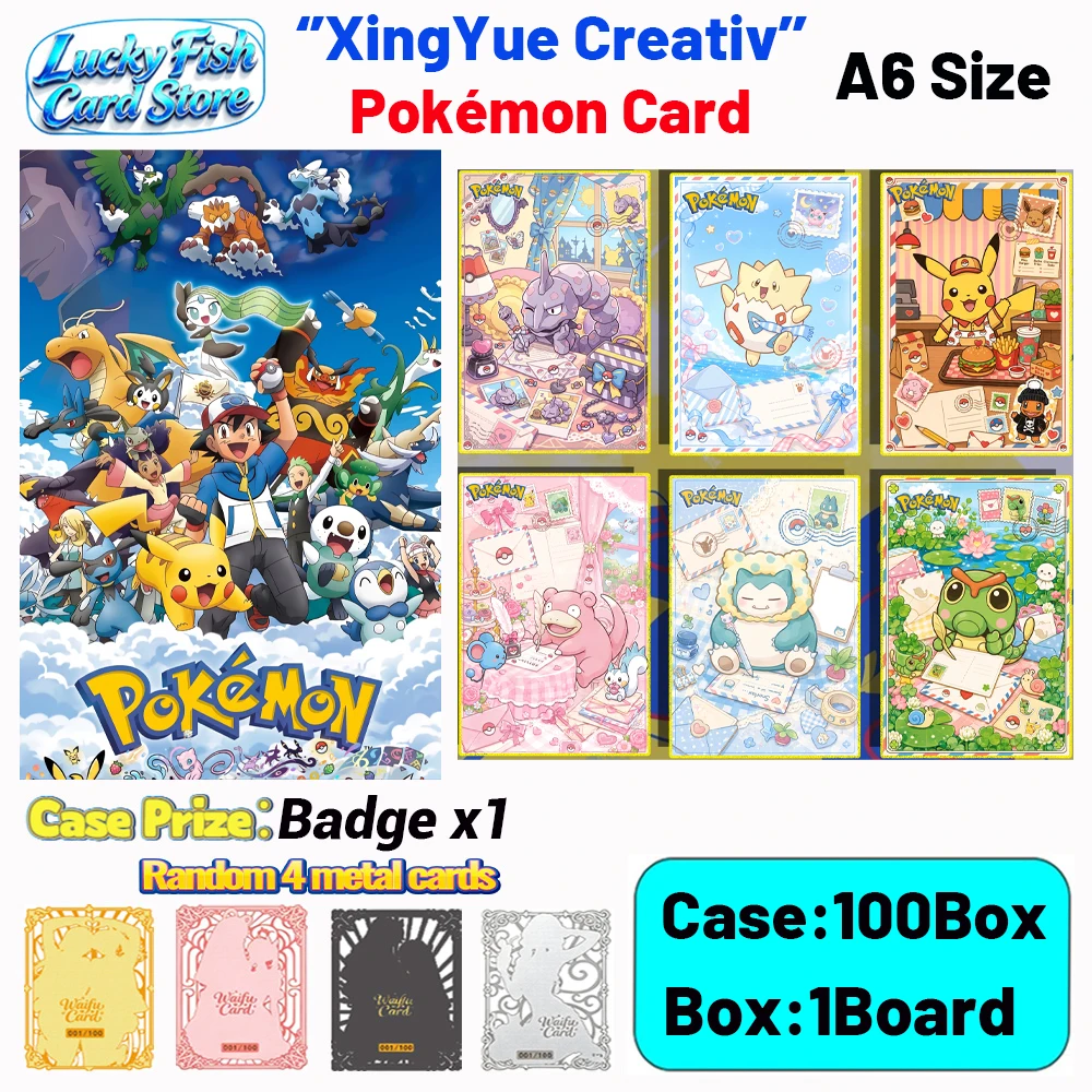 Wholesale 2026 New XingYue Creative Studio Pokémon Cards A6 Size Acrylic Boards Anime Collectibles Character Fan Gifts