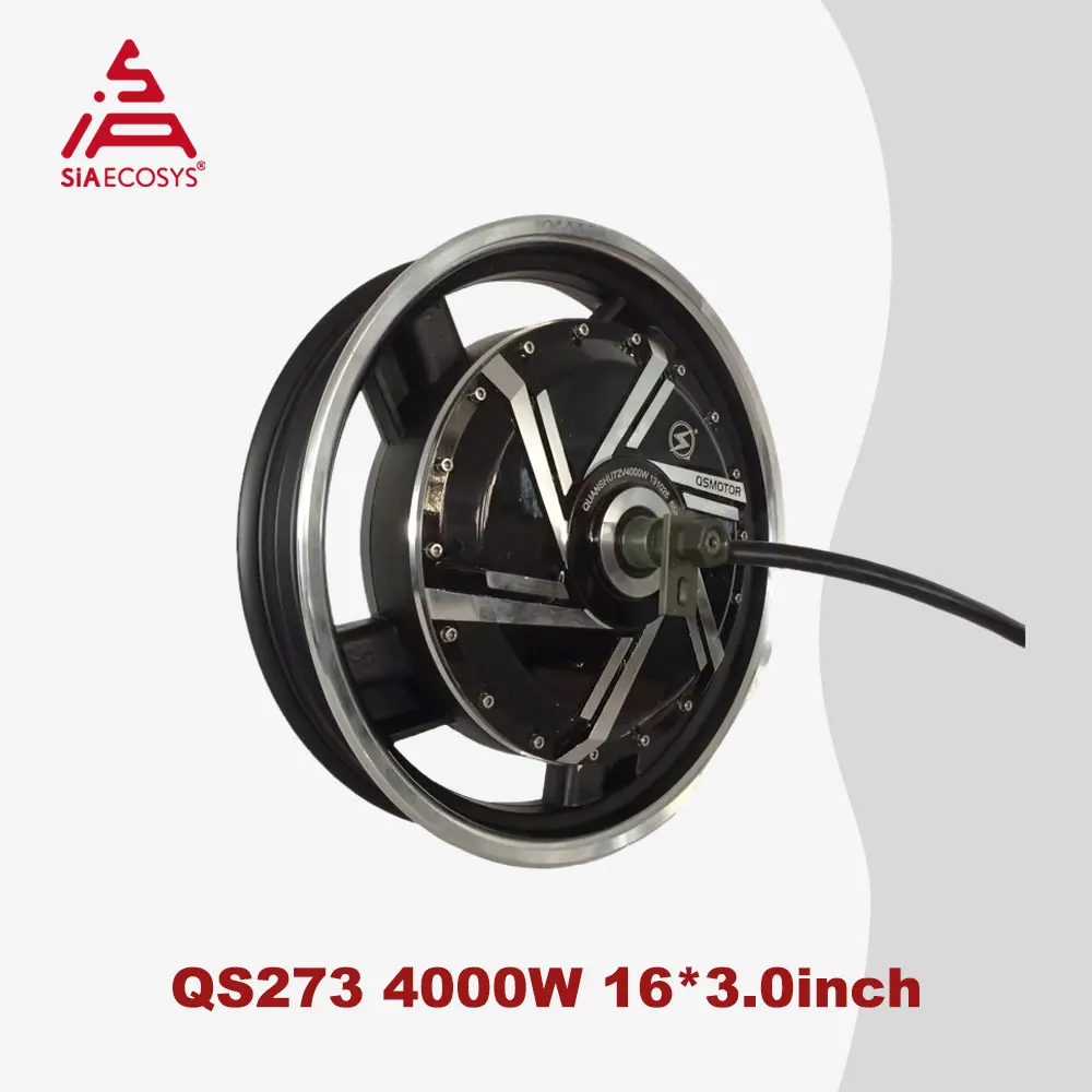 

QSMotor 16*3.0inch 4000W QS273 V3 72V Brushless DC In Wheel Motor Dual Shaft Hub Motor for Electric Motorcycle