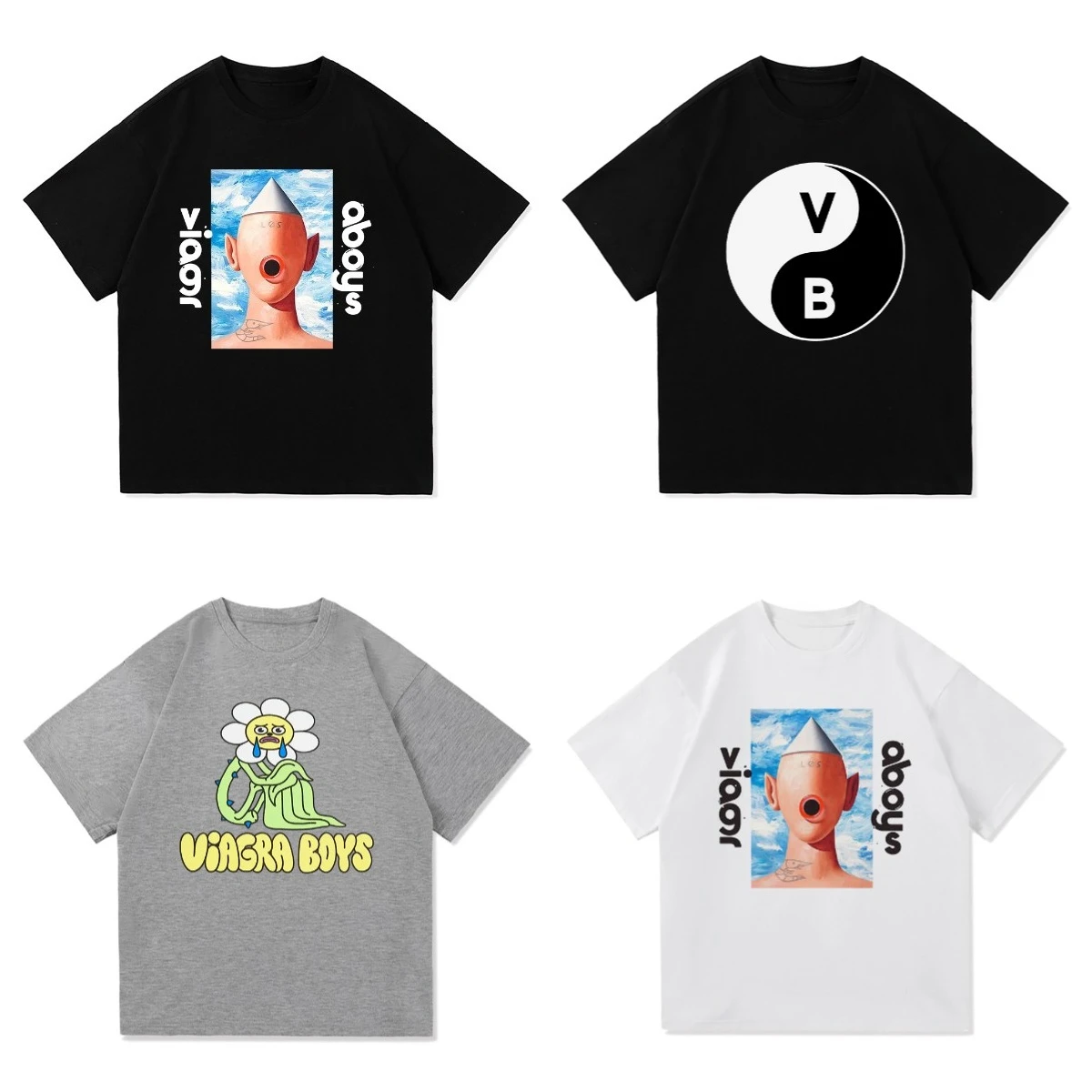 

2025 New Album Viagra Boys T-shirt Viagra Boys Men's and Women's Clothing in Retro Style High-quality Cotton Daily T-shirts