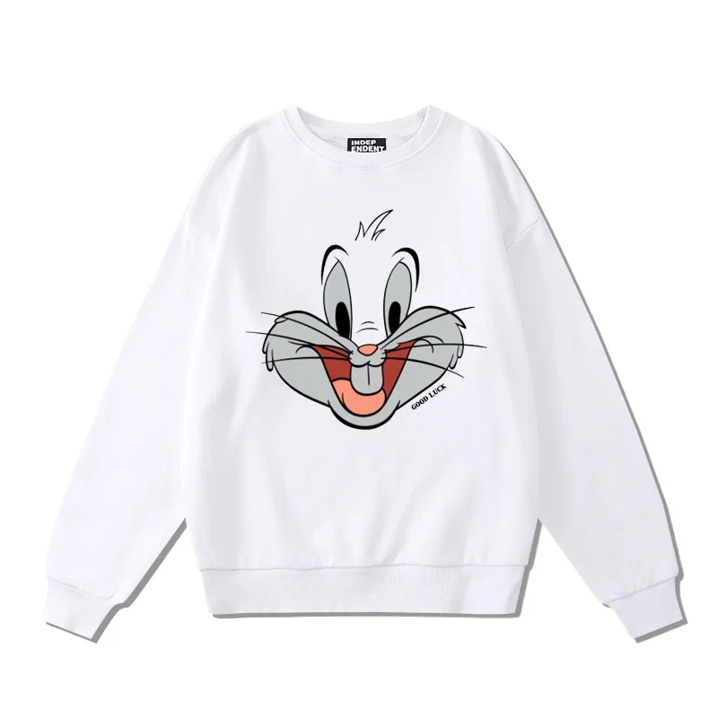 Bugs Bunny Anime Hoodie Women\'s Hoodie Women\'s Round Neck Top Couple\'s Loose Casual Hoodie Couple Round Neck Top women clothing