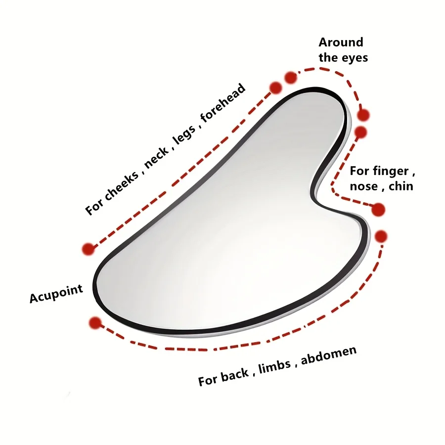 ชุดเครื่องมือนวดหน้า 3 ชิ้น ได้แก่ ลูกกลิ้งน้ำแข็ง แผ่นขูดสแตนเลส และกระเป๋าเก็บของ อุปกรณ์ดูแลผิวหน้า