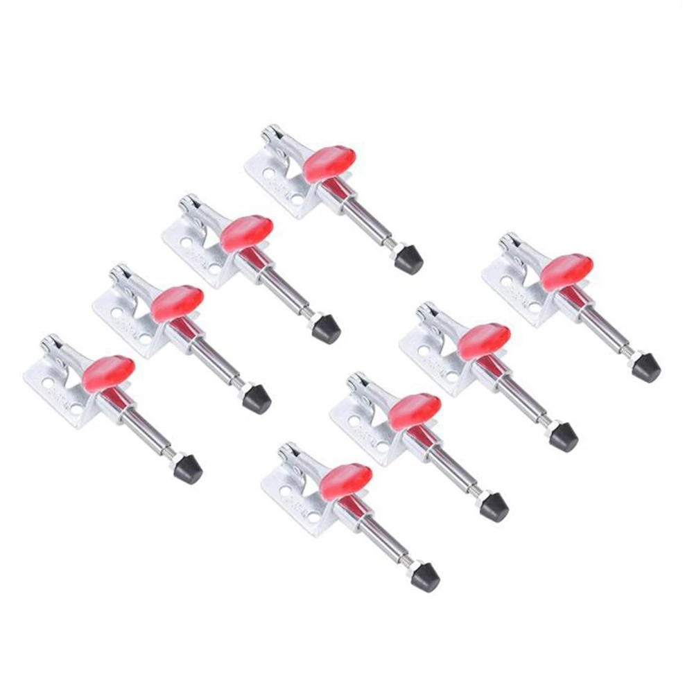 

Trending 8Pcs GH301A 45Kg Toggle Clamp Quick Release Pull Action Vertical/Horizontal Type Clamps U-Shaped Bar for Woodworking