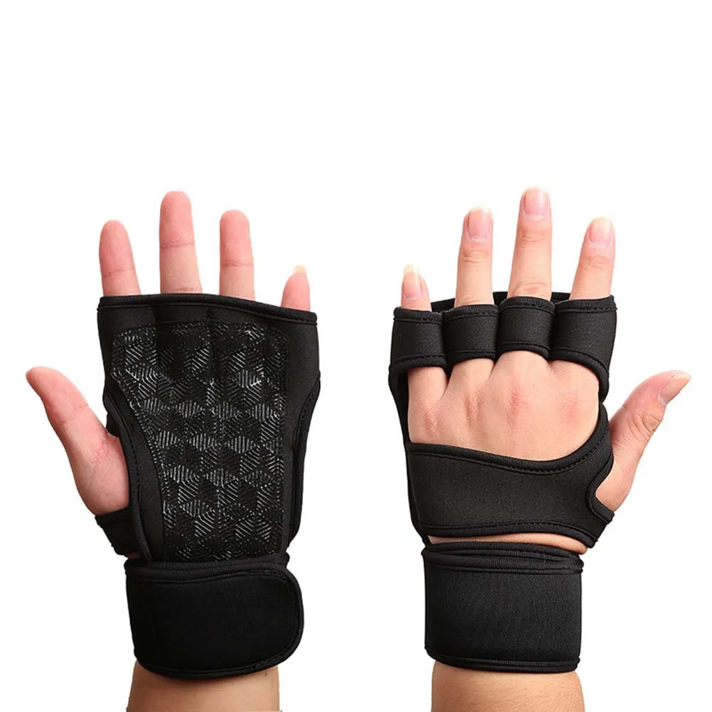 

1Pair Breathable Fitness Gloves Weightlifting Gym Training Supplies Size M Black Exercise Sports Protection Outdoor Gloves