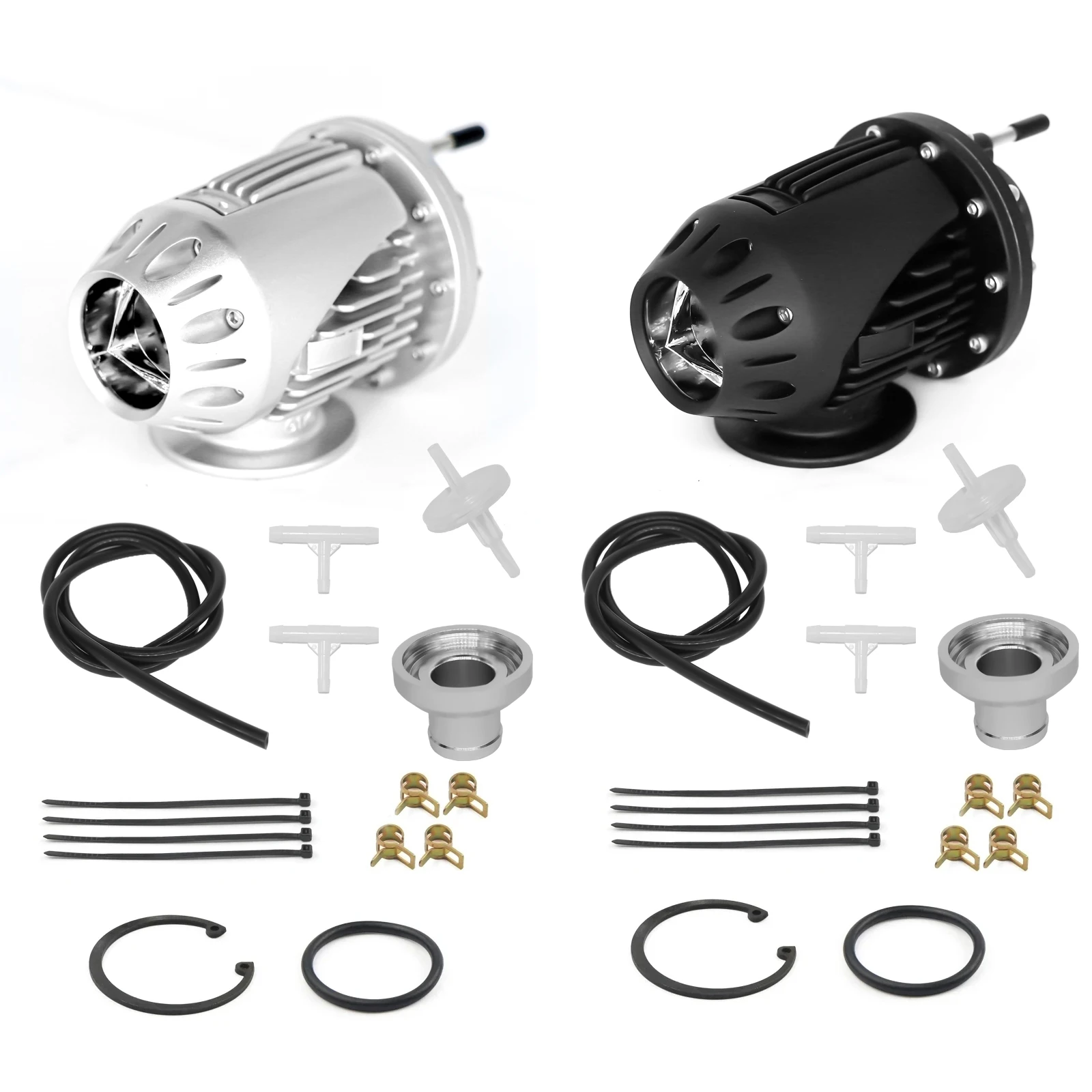 

Universal Aluminum SQV4 SSQV4 Bov Turbo Blow Off Valve Bov with Adapter Flange Black Silver Without Logo Car Accessories