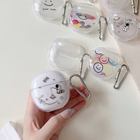 Cartoon Clear Soft Silicone Case for Vivo TWS Air Wireless Bluetooth Earphone Protective Cover With Hook for VIVO TWS AIR Box