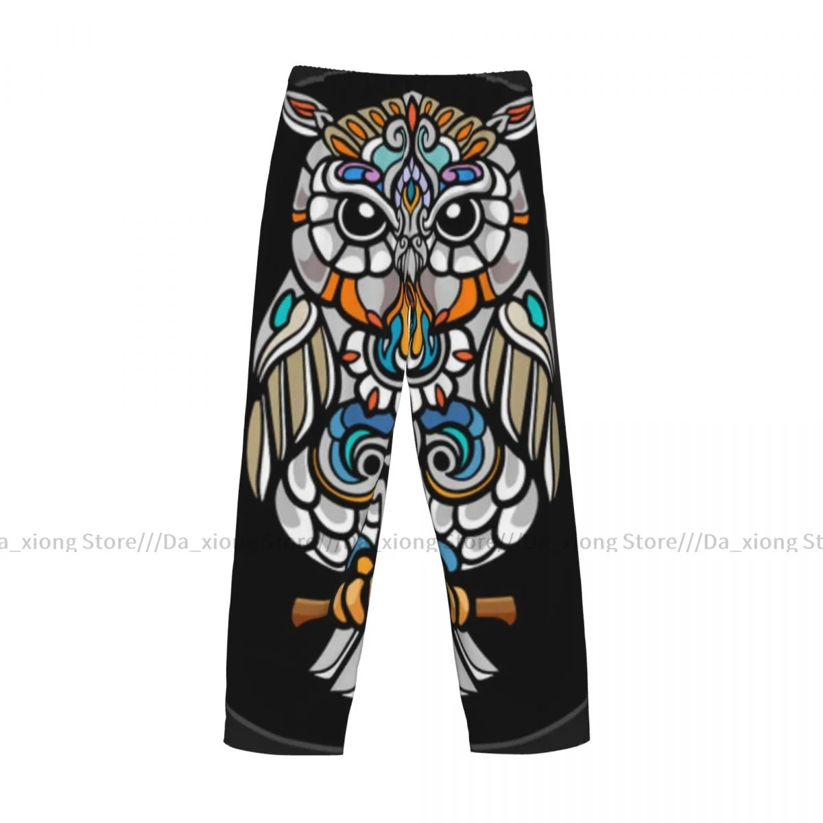 Herren Nachtwäsche lose Schlaf hose Pyjama bunte Eule Mandala lange Lounge Bottoms lässige Homewear