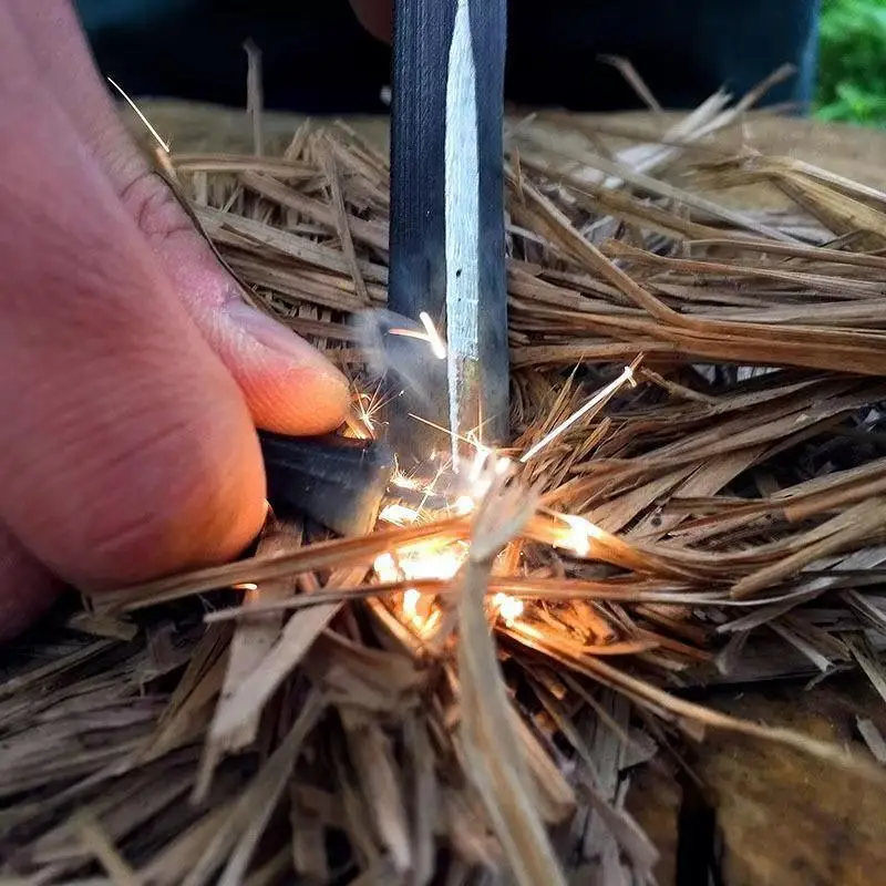 Bear Grylls Survival Fire Starter Magnesium Flint Rod, Portable Emergency Firesteel Kit Compass Whistle for Camping Hiking Tool
