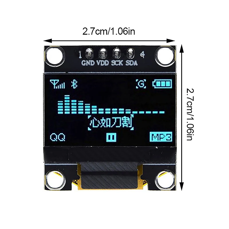 0.96 Inch OLED SSD1306 White/Blue/Yellow 128X64 IIC I2C Serial Display Module 12864 LCD Screen Board For Arduino