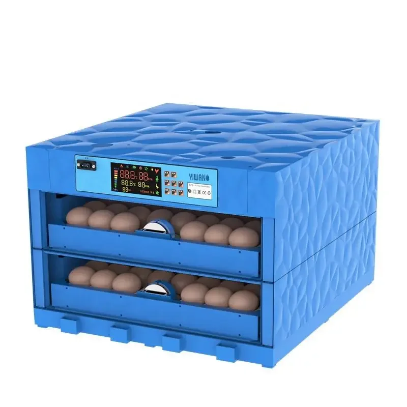 Mini Automatic Dual Power Supply Egg Incubator 128 Eggs Incubator 12 Volt Battery double-deck High  Rate  Egg Hatching Machine