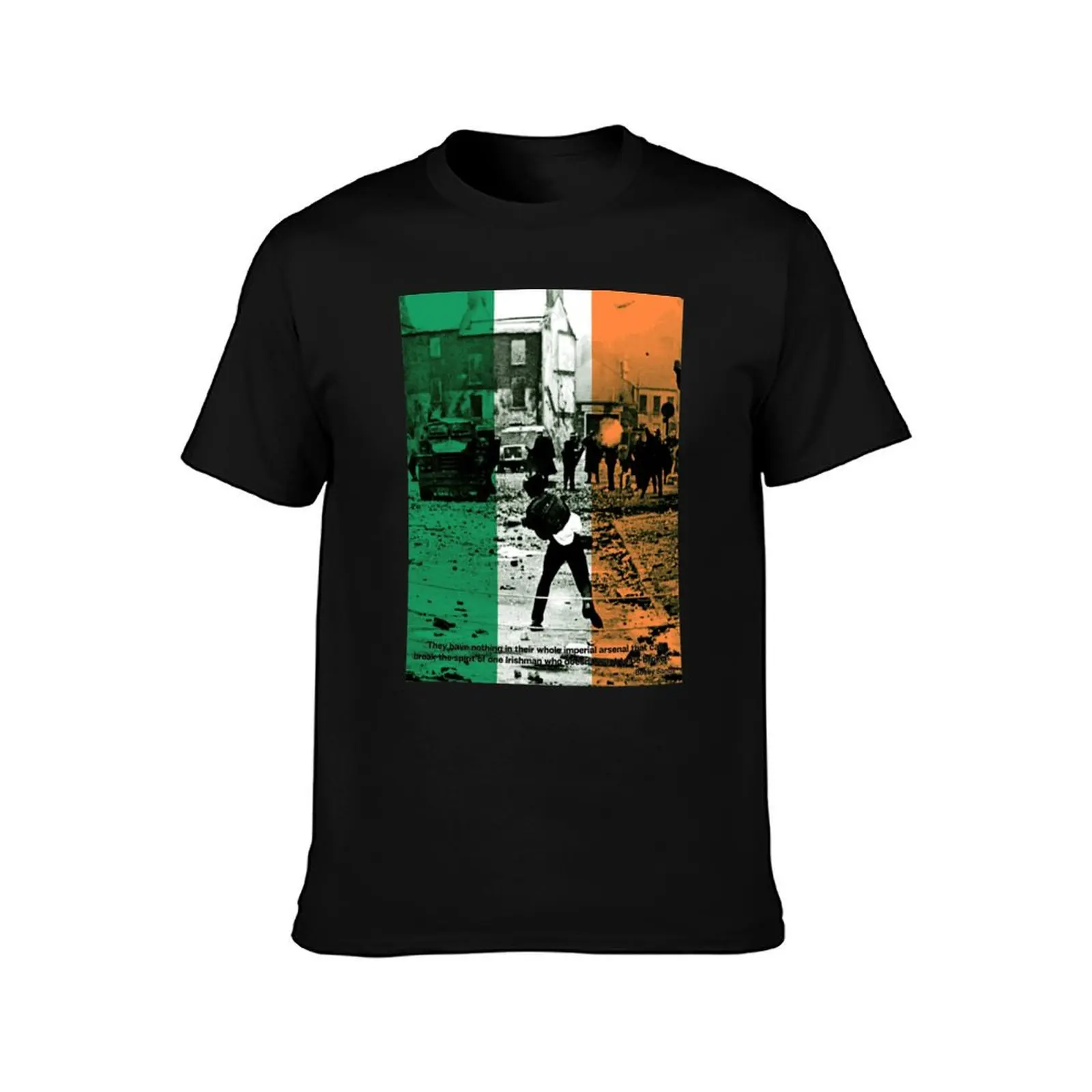 Bobby Sands - An Irishman who doesnt want to be broken. T-Shirt summer top hippie clothes designer shirts mens plain t shirts