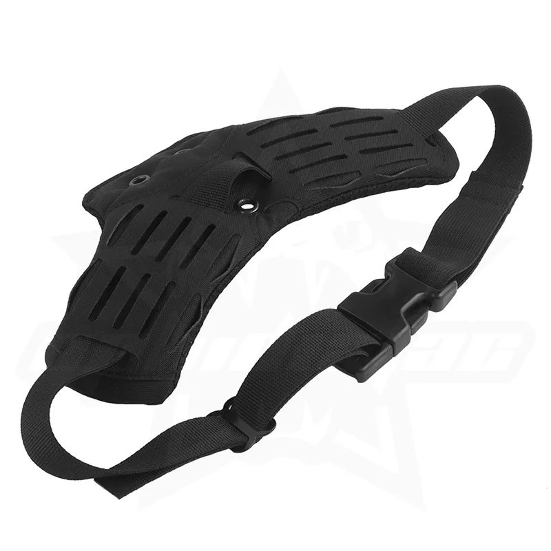 OPHIDIAN ARC Accesorios de placa inferior Almohadilla de funda de patada lateral de 3 orificios, correa de pierna MOLLE Rifle de aire de caza Disparo rápido