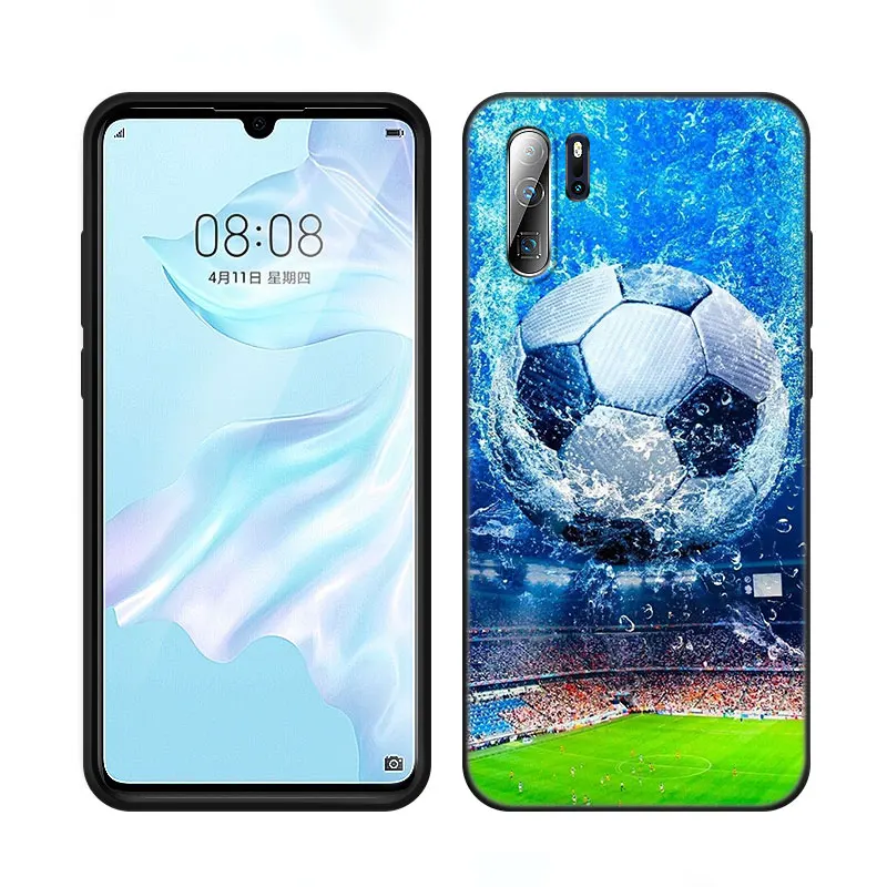 Fire Football Soccer Ball Phone Case For Huawei P8 P9 P10 P20 P30 P40 Lite 2017 P50 P Smart Pro Z S 2018 2019 2020 2021 Cover