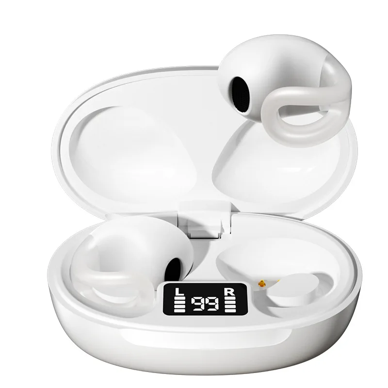 Earclip Bluetooth Earphone Light Weight Mini Power Digital Display Directional Transmission Headphone Android IOS Universal