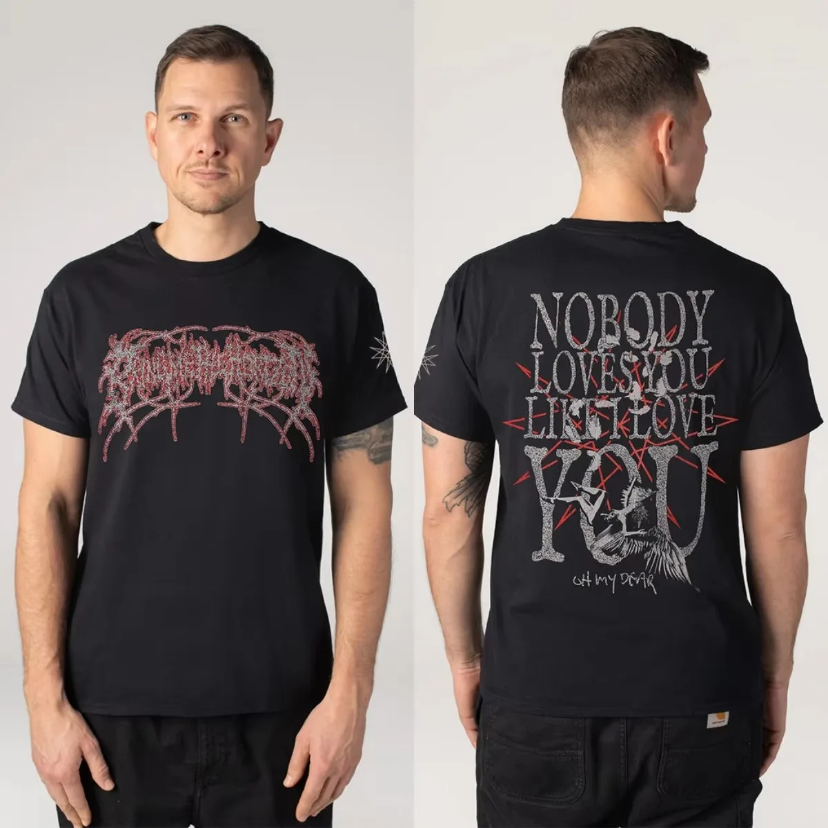 Bleeding Pentagram Bring Me The Horizon Band Graphic T-Shirt Cotton Men Women Streetwear Tee
