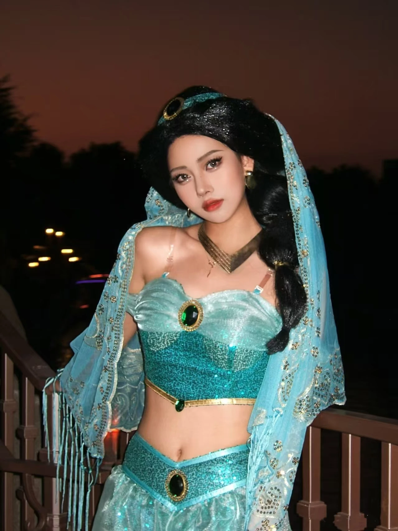 jasmine party dress Party City Princess Jasmine Whole New World Costume For Women, Medium  Peacock Ju