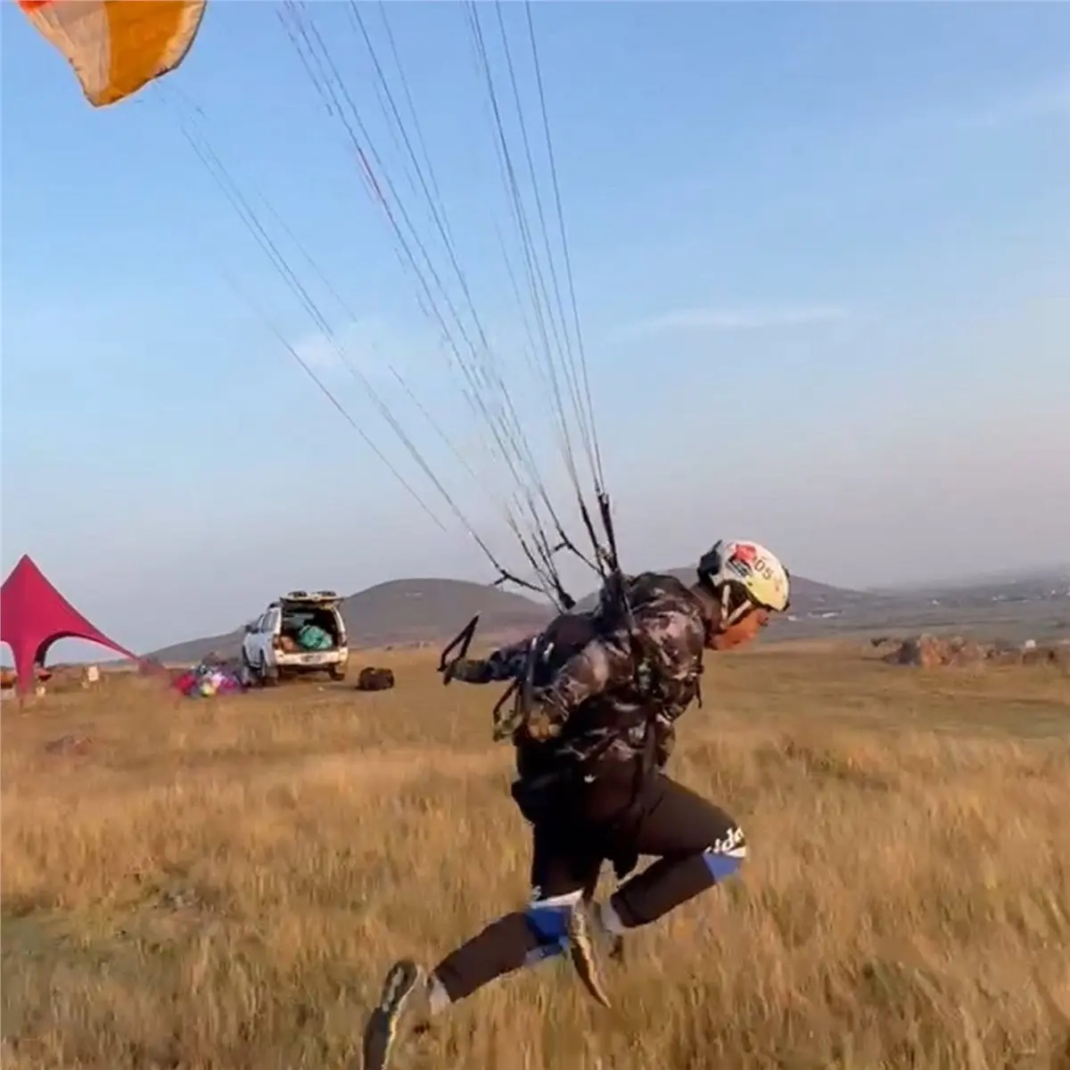 ABPF Paragliding Seat Bag Leg Free Man Training Flight Seat Bag, Adjustable Harness Paraglider Chair, Free-Flying Seat
