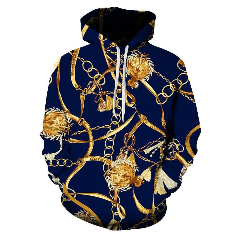 Luxury Men's 3d Printed Hoodie Clothes Vintage Fashion Pullover Sweatshirt Casual Loose Streetwear Oversized High Quality Hoodie