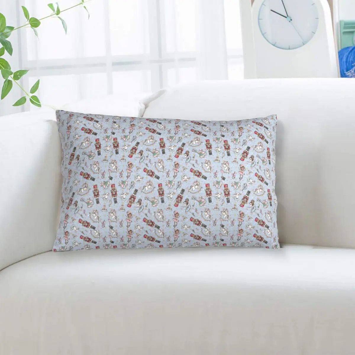 Christmas Nutcrackers Stars Ballerina Violin Rectangle Pillowcase Cushion Cover Decor Bedroom Bed Home Comfort Throw Pillow