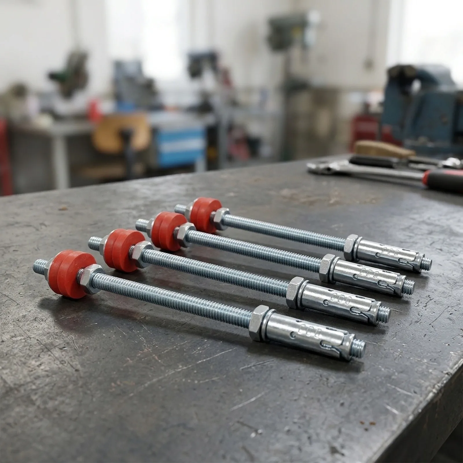 4pcs HVAC-Compatible Vibration Damping Rods for Air Conditioner Units Mounted on Acoustic or Suspended Ceilings